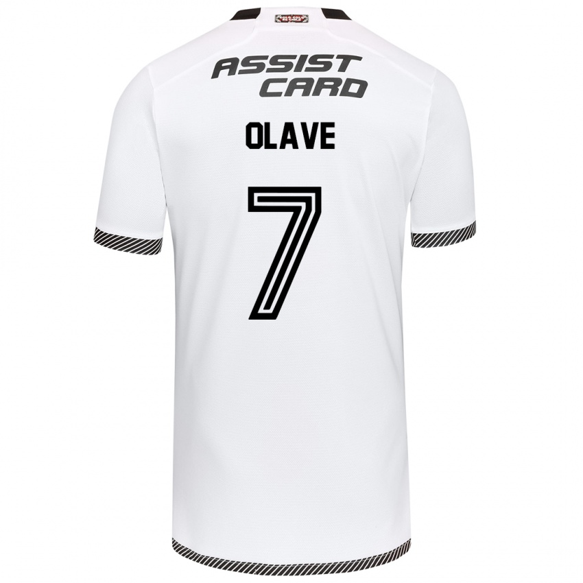 Niño Camiseta Isidora Olave #7 Blanco Negro 1ª Equipación 2024/25 La Camisa Perú