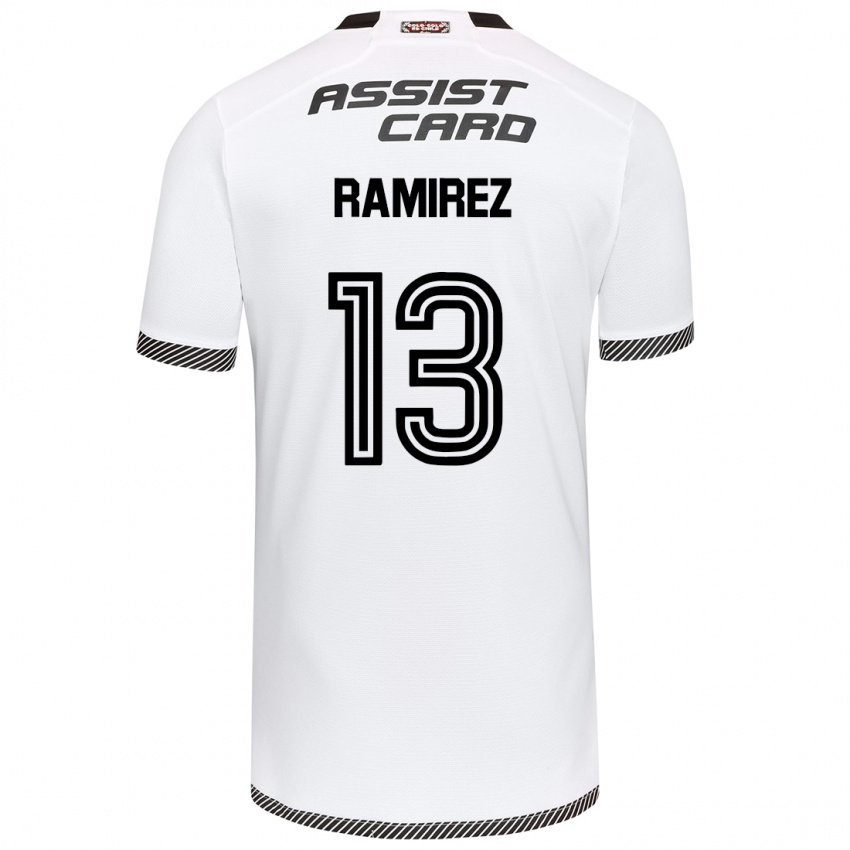 Niño Camiseta Fernanda Ramírez #13 Blanco Negro 1ª Equipación 2024/25 La Camisa Perú