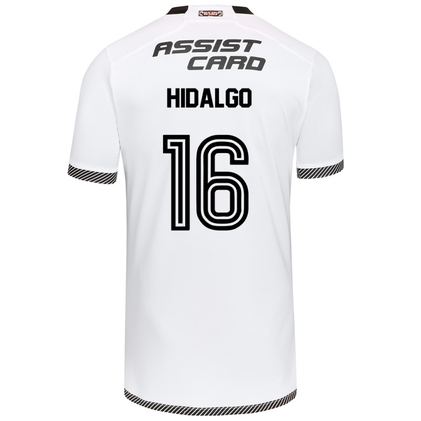 Niño Camiseta Fernanda Hidalgo #16 Blanco Negro 1ª Equipación 2024/25 La Camisa Perú