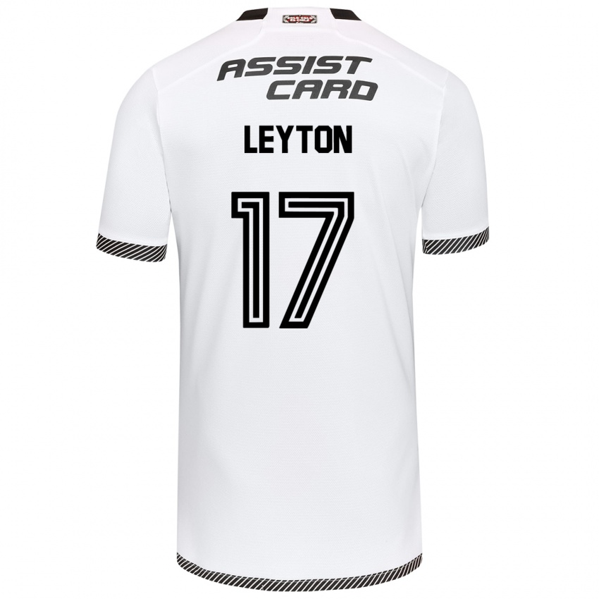 Niño Camiseta Geraldine Leyton #17 Blanco Negro 1ª Equipación 2024/25 La Camisa Perú