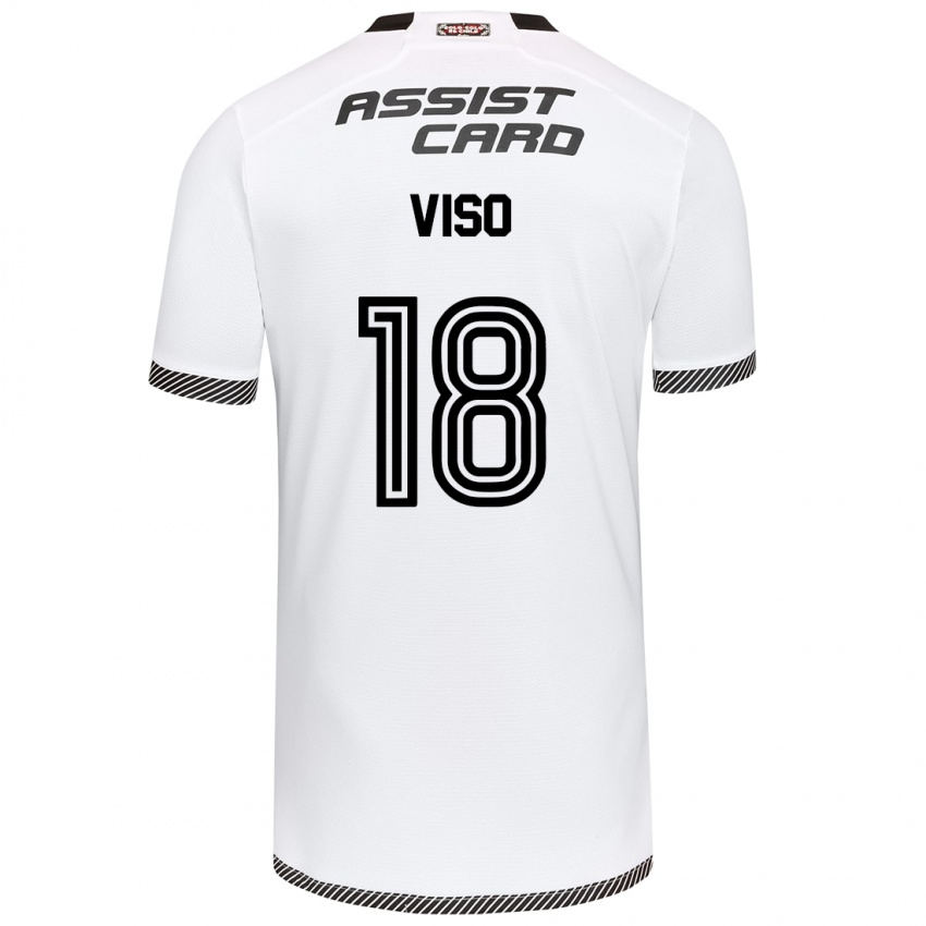 Niño Camiseta Ysaura Viso #18 Blanco Negro 1ª Equipación 2024/25 La Camisa Perú