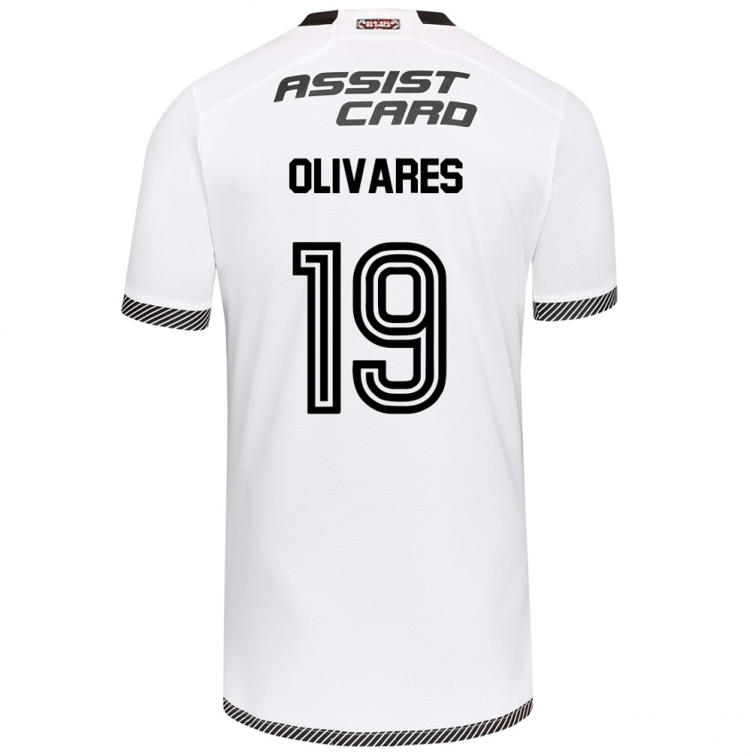 Niño Camiseta Michelle Olivares #19 Blanco Negro 1ª Equipación 2024/25 La Camisa Perú