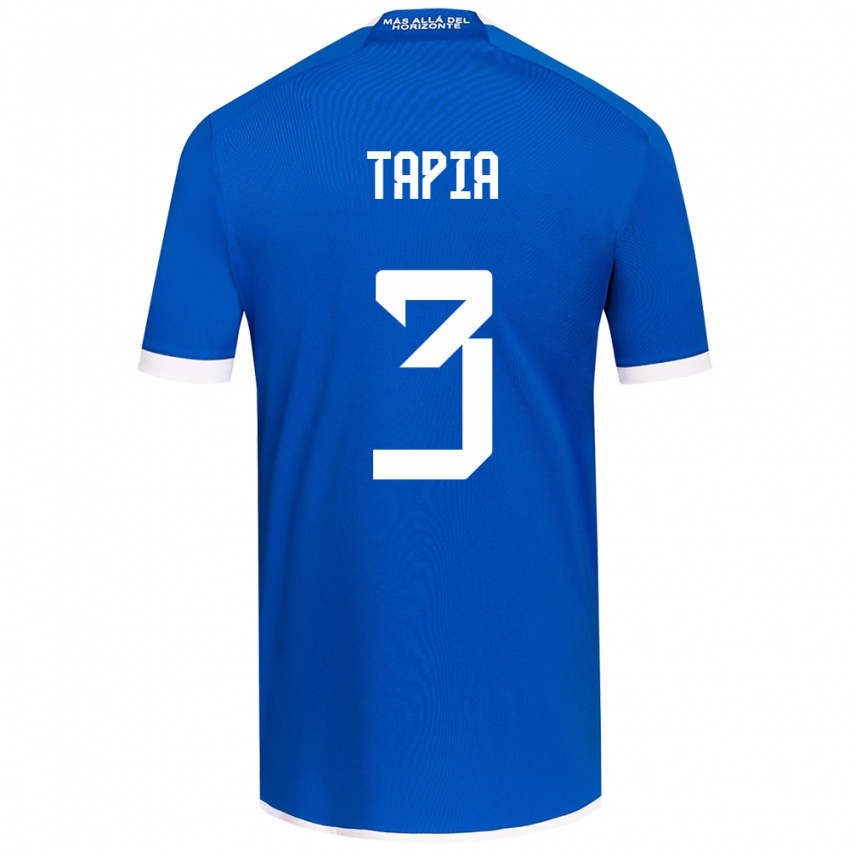 Niño Camiseta Ignacio Tapia #3 Azul Blanco 1ª Equipación 2024/25 La Camisa Perú