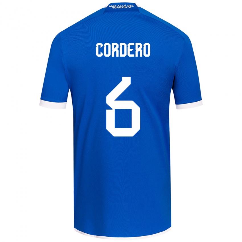 Niño Camiseta Renato Cordero #6 Azul Blanco 1ª Equipación 2024/25 La Camisa Perú