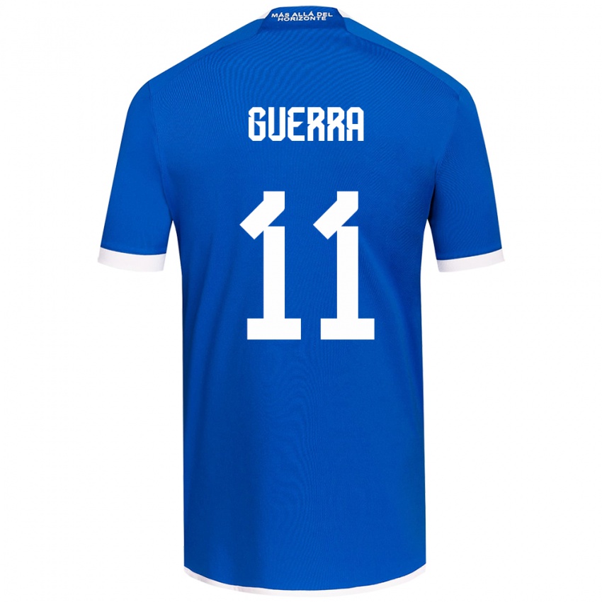 Niño Camiseta Nicolás Guerra #11 Azul Blanco 1ª Equipación 2024/25 La Camisa Perú