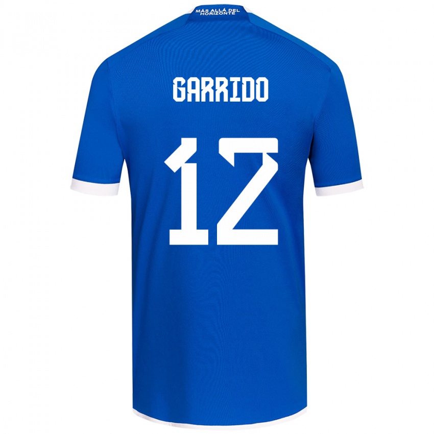 Niño Camiseta Pedro Garrido #12 Azul Blanco 1ª Equipación 2024/25 La Camisa Perú