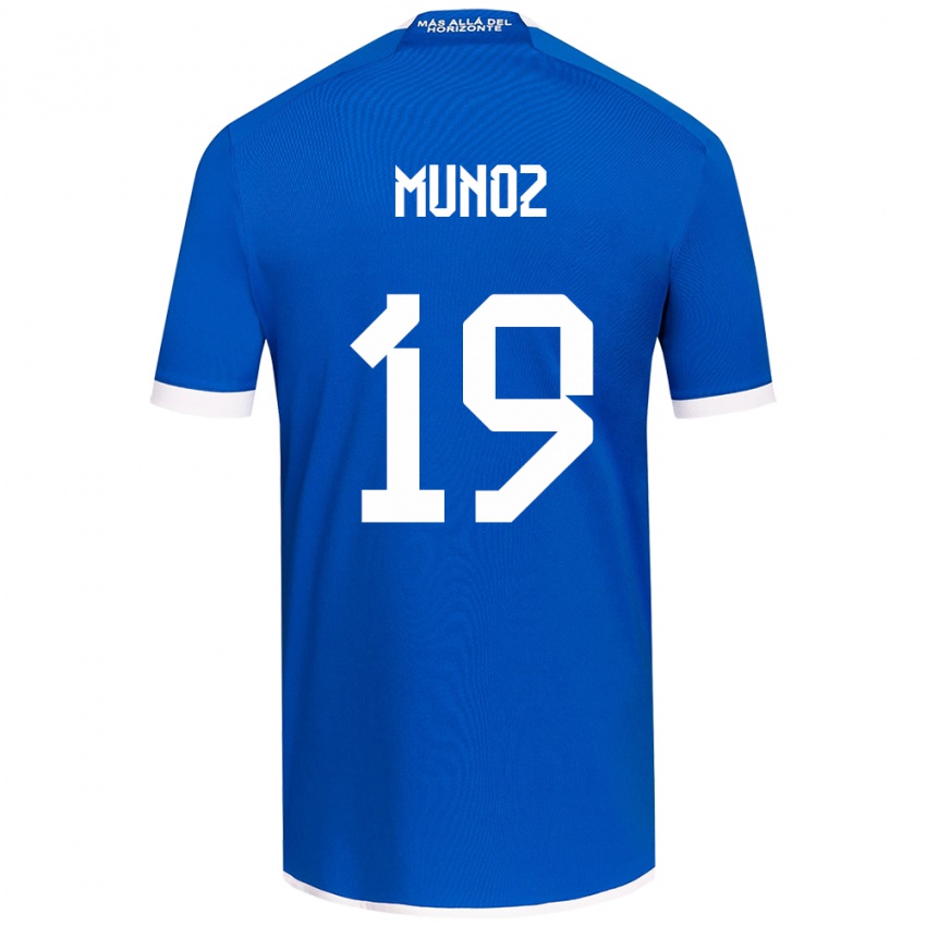 Niño Camiseta Cristóbal Muñoz #19 Azul Blanco 1ª Equipación 2024/25 La Camisa Perú