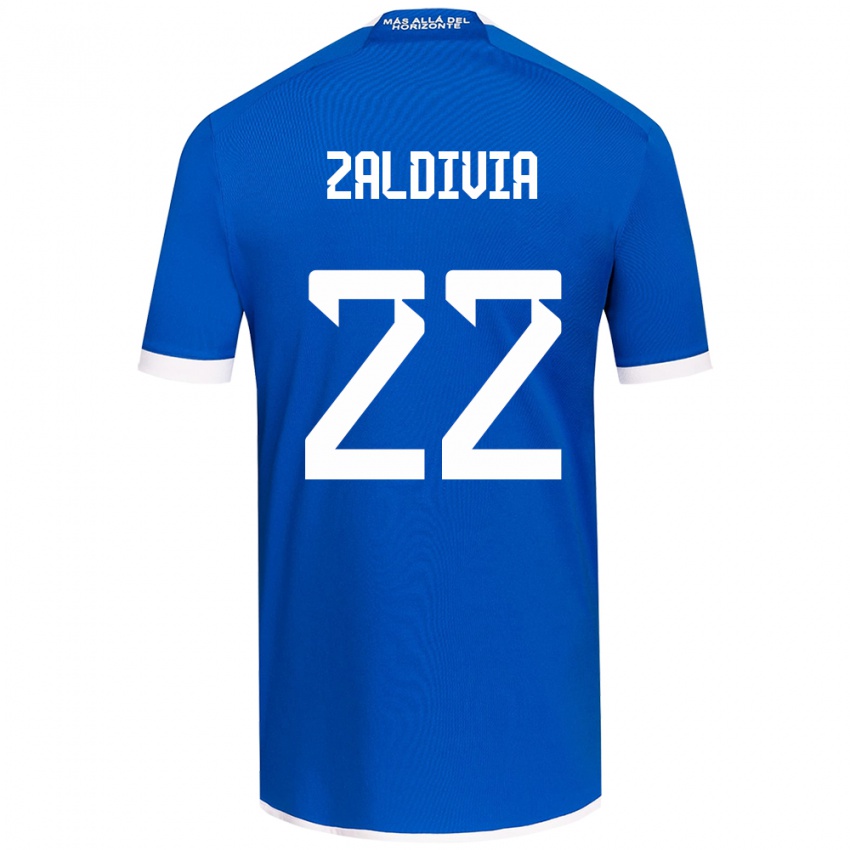 Niño Camiseta Matías Zaldivia #22 Azul Blanco 1ª Equipación 2024/25 La Camisa Perú