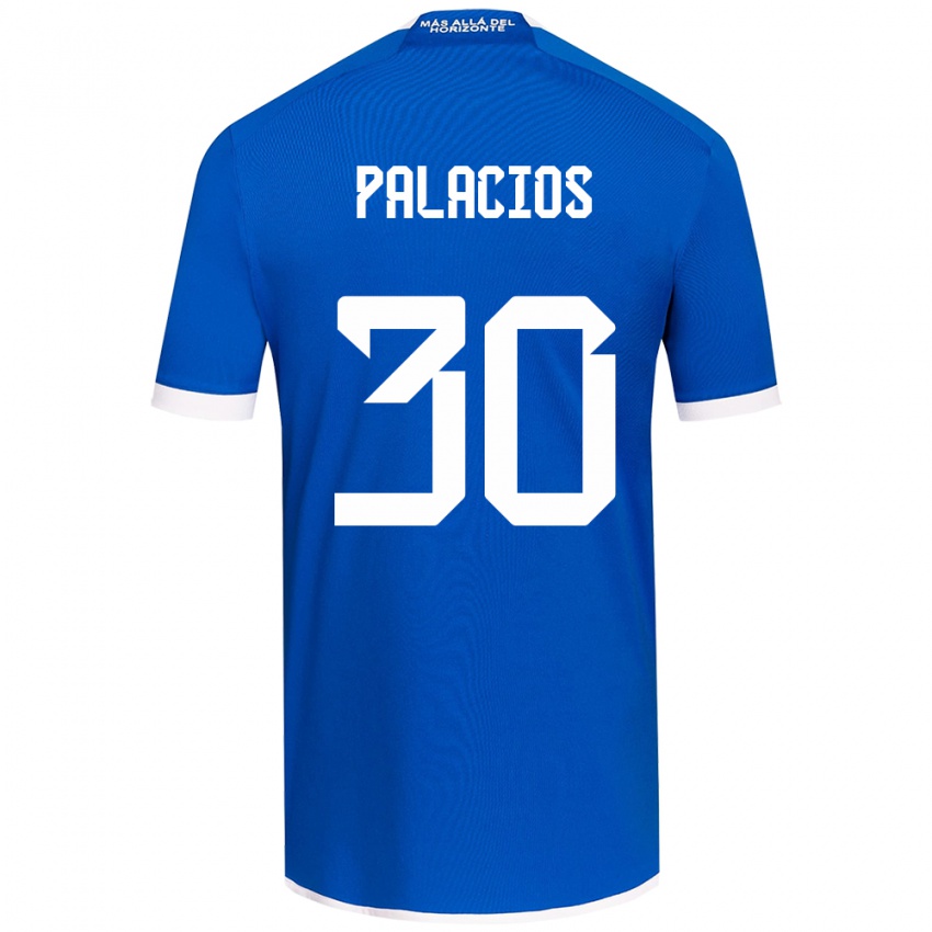 Niño Camiseta Cristian Palacios #30 Azul Blanco 1ª Equipación 2024/25 La Camisa Perú