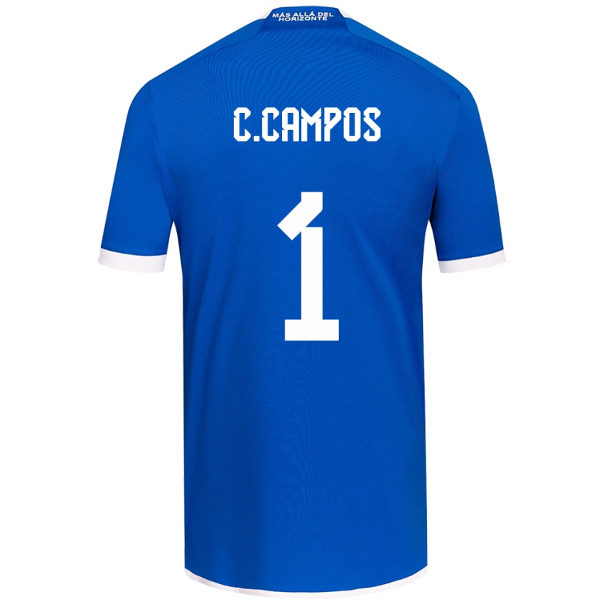 Niño Camiseta Cristóbal Campos #1 Azul Blanco 1ª Equipación 2024/25 La Camisa Perú