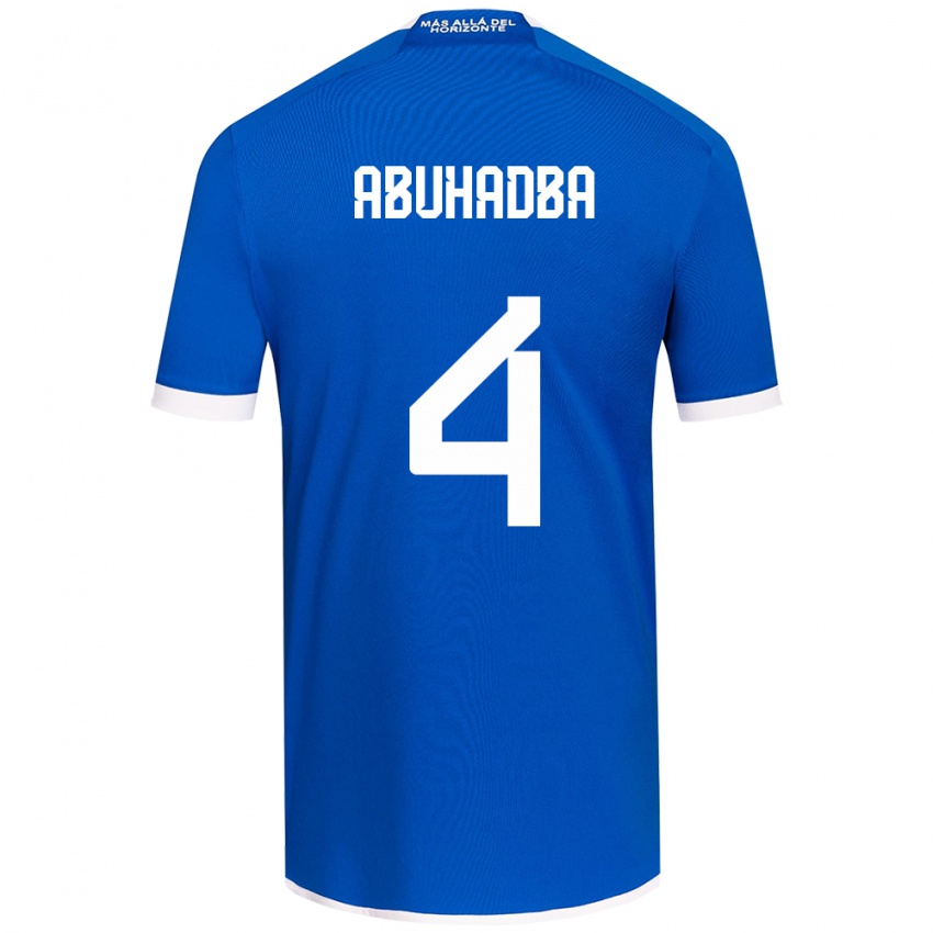 Niño Camiseta Zacarías Abuhadba #4 Azul Blanco 1ª Equipación 2024/25 La Camisa Perú