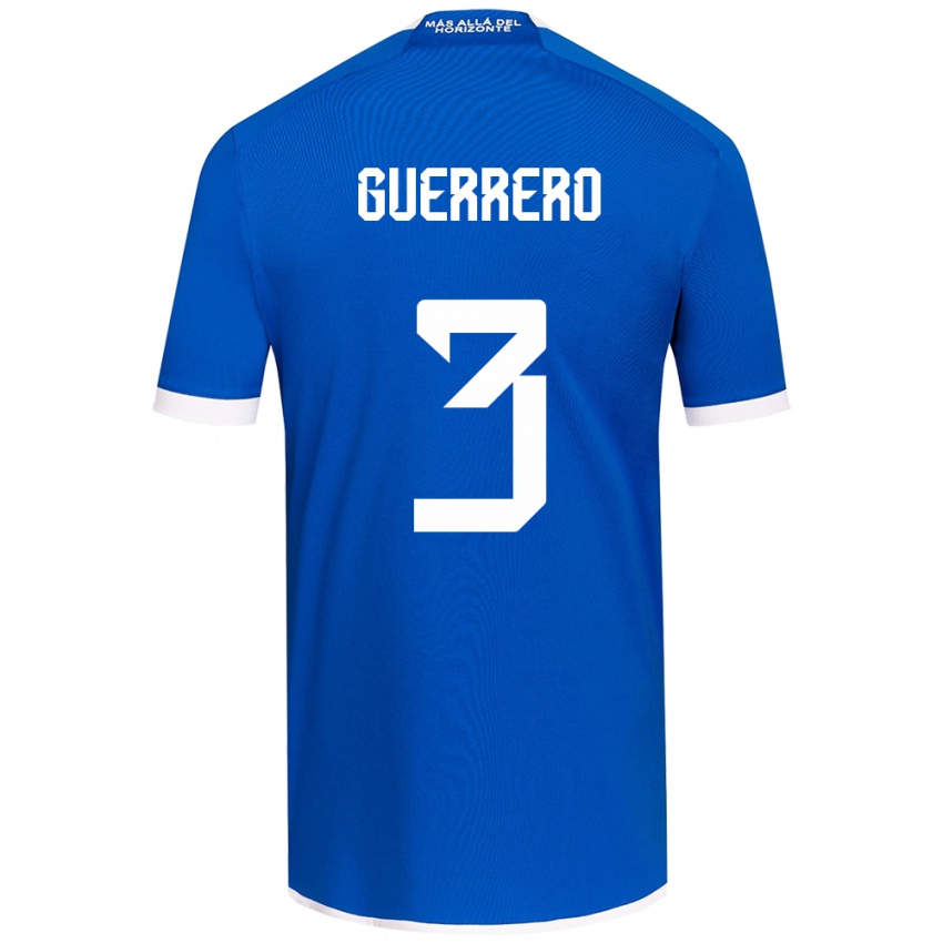 Niño Camiseta Carla Guerrero #3 Azul Blanco 1ª Equipación 2024/25 La Camisa Perú