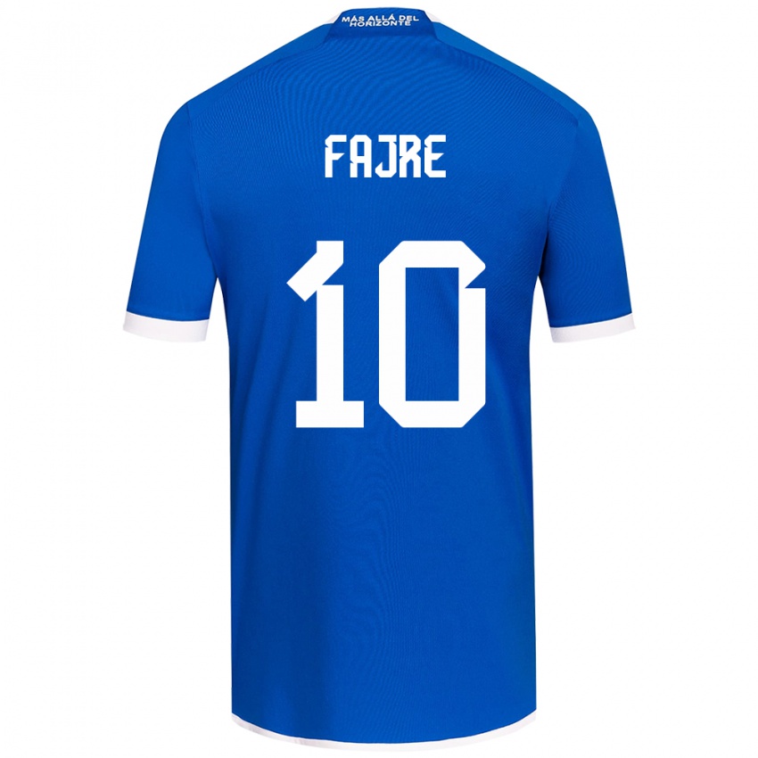 Niño Camiseta Nicole Fajre #10 Azul Blanco 1ª Equipación 2024/25 La Camisa Perú