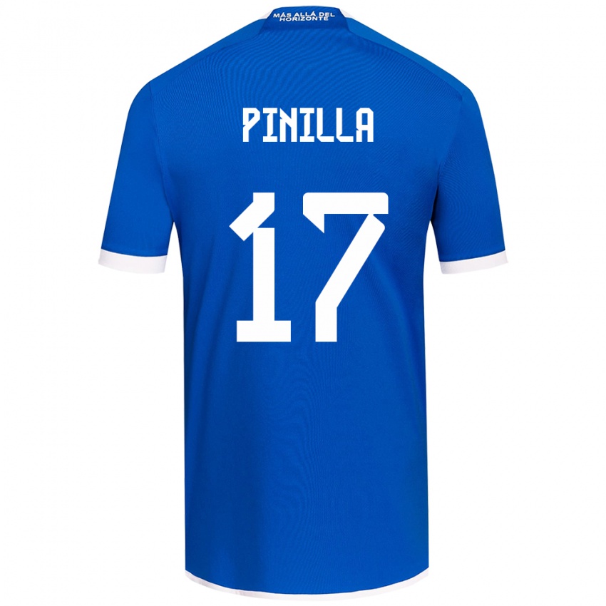 Niño Camiseta Fernanda Pinilla #17 Azul Blanco 1ª Equipación 2024/25 La Camisa Perú