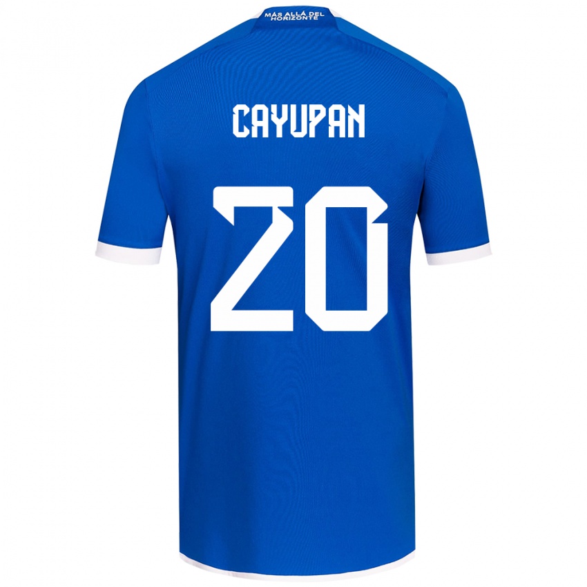 Niño Camiseta Natalia Cayupán #20 Azul Blanco 1ª Equipación 2024/25 La Camisa Perú