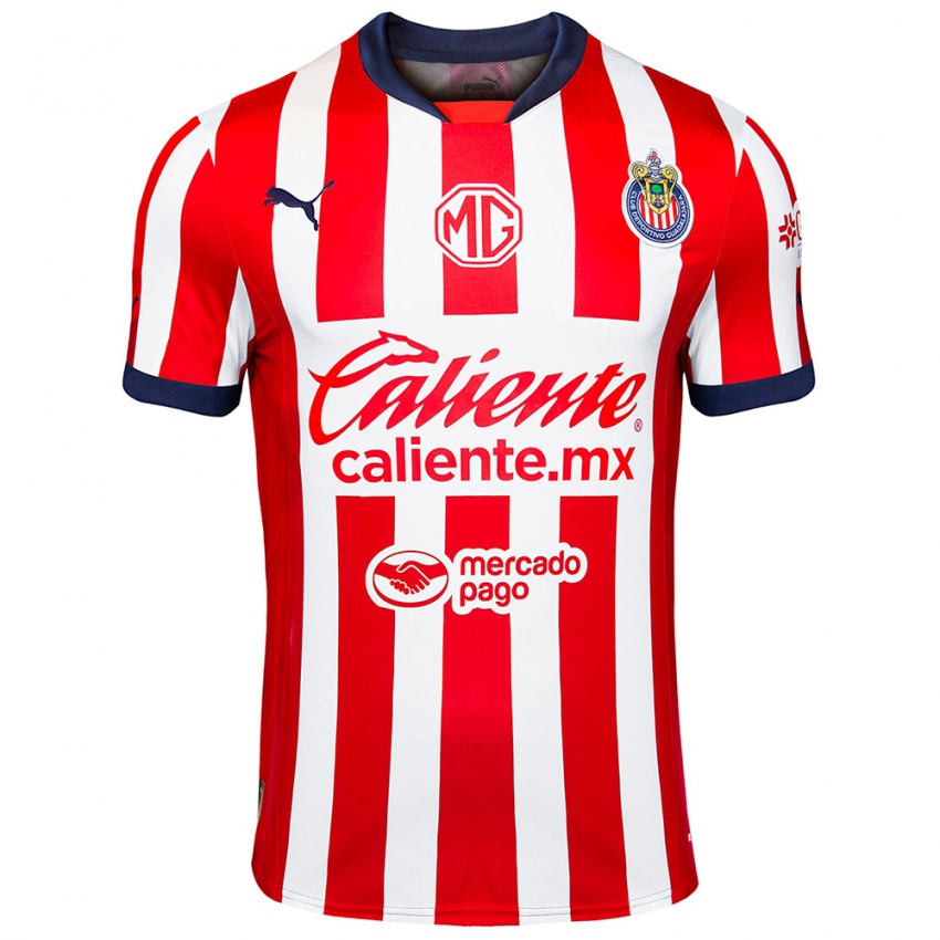 Niño Camiseta Roberto Alvarado #25 Rojo Blanco Azul 1ª Equipación 2024/25 La Camisa Perú