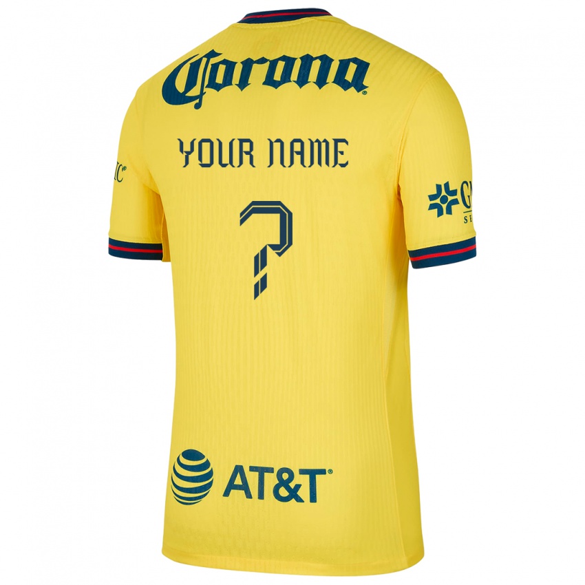 Niño Camiseta Su Nombre #0 Amarillo Azul 1ª Equipación 2024/25 La Camisa Perú