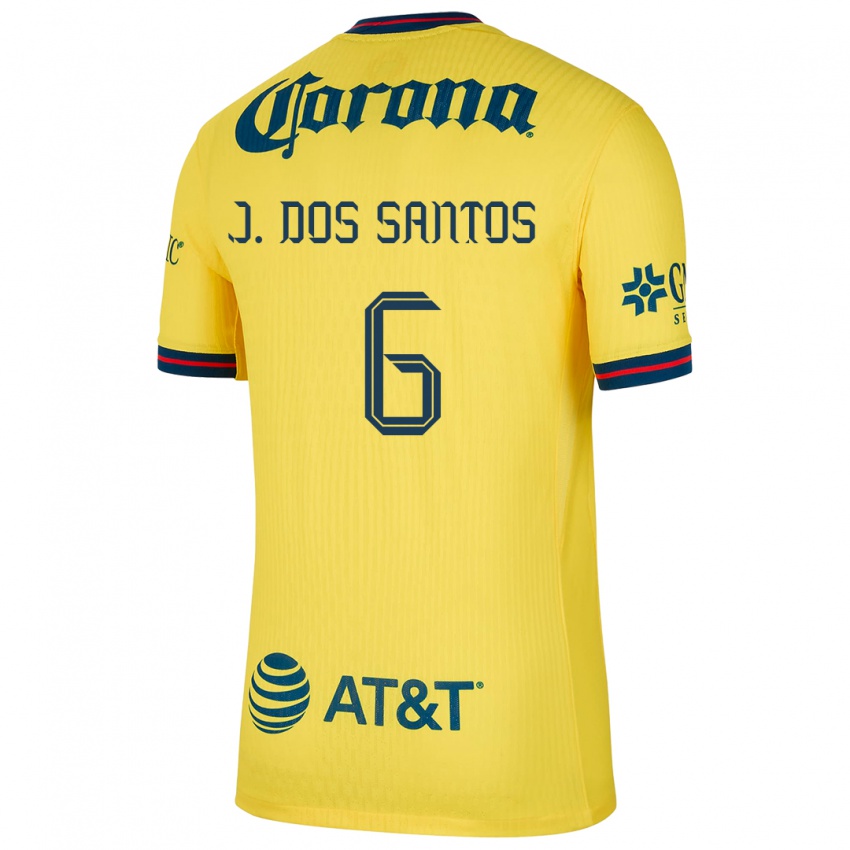 Niño Camiseta Jonathan Dos Santos #6 Amarillo Azul 1ª Equipación 2024/25 La Camisa Perú