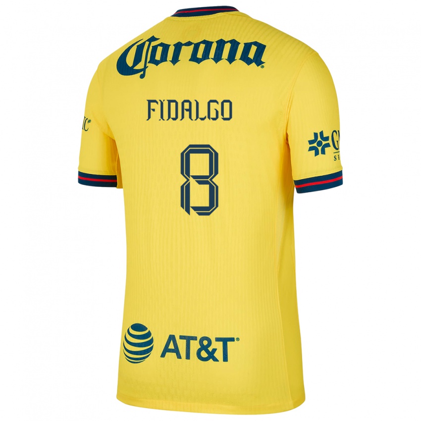 Niño Camiseta Alvaro Fidalgo #8 Amarillo Azul 1ª Equipación 2024/25 La Camisa Perú