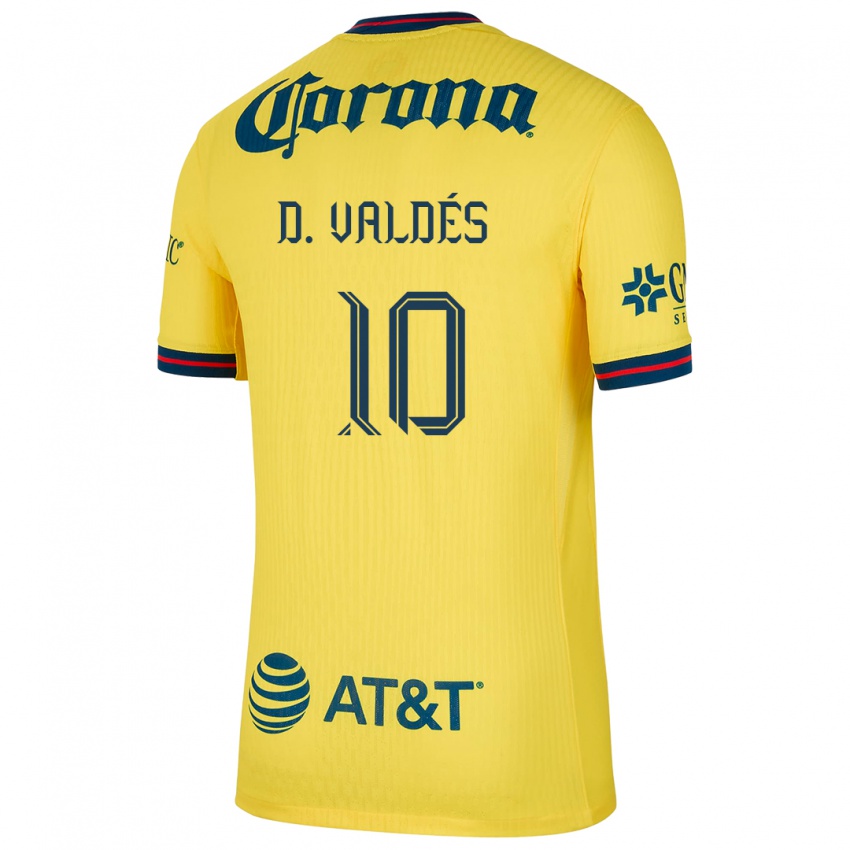 Niño Camiseta Diego Valdés #10 Amarillo Azul 1ª Equipación 2024/25 La Camisa Perú