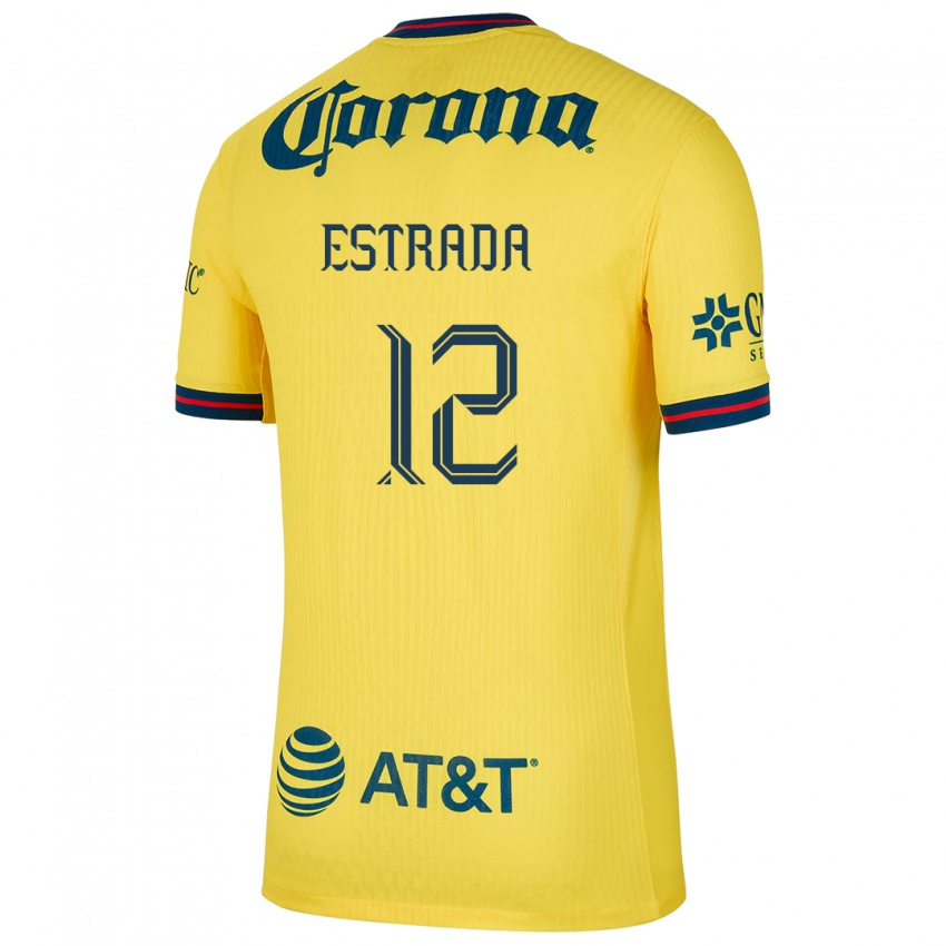 Niño Camiseta Jonathan Estrada #12 Amarillo Azul 1ª Equipación 2024/25 La Camisa Perú