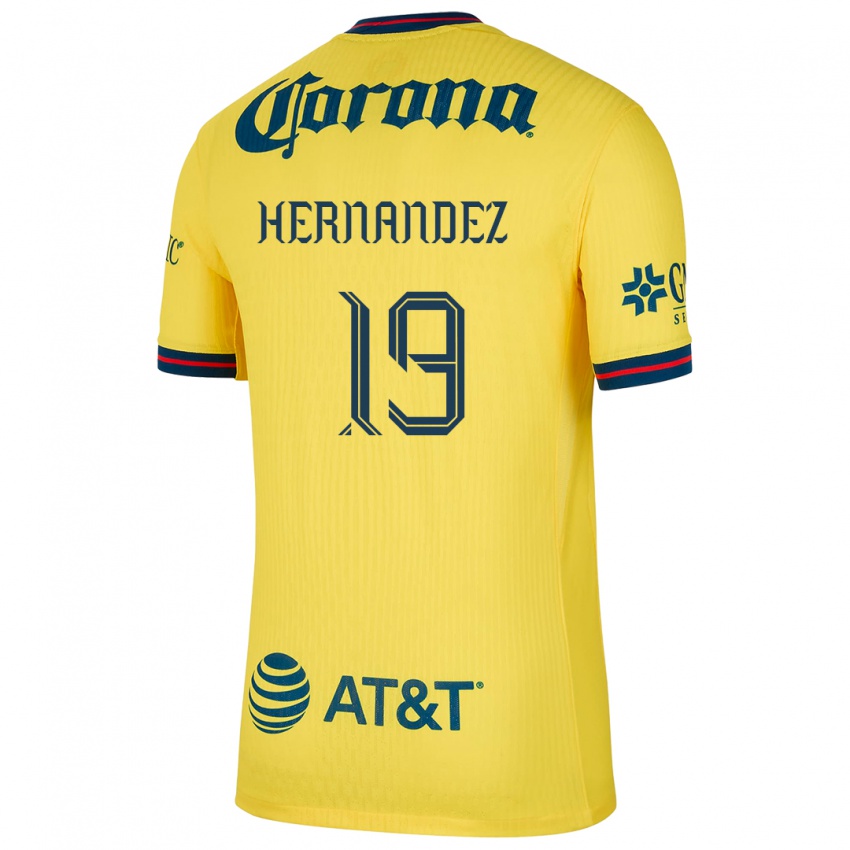 Niño Camiseta Illian Hernández #19 Amarillo Azul 1ª Equipación 2024/25 La Camisa Perú