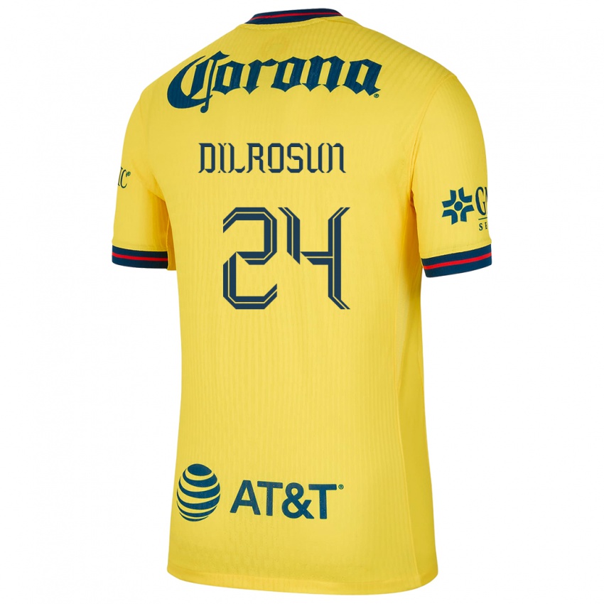 Niño Camiseta Javairô Dilrosun #24 Amarillo Azul 1ª Equipación 2024/25 La Camisa Perú