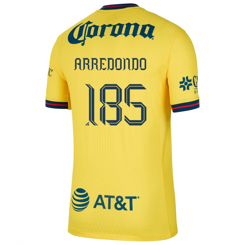 Niño Camiseta Aarón Arredondo #185 Amarillo Azul 1ª Equipación 2024/25 La Camisa Perú