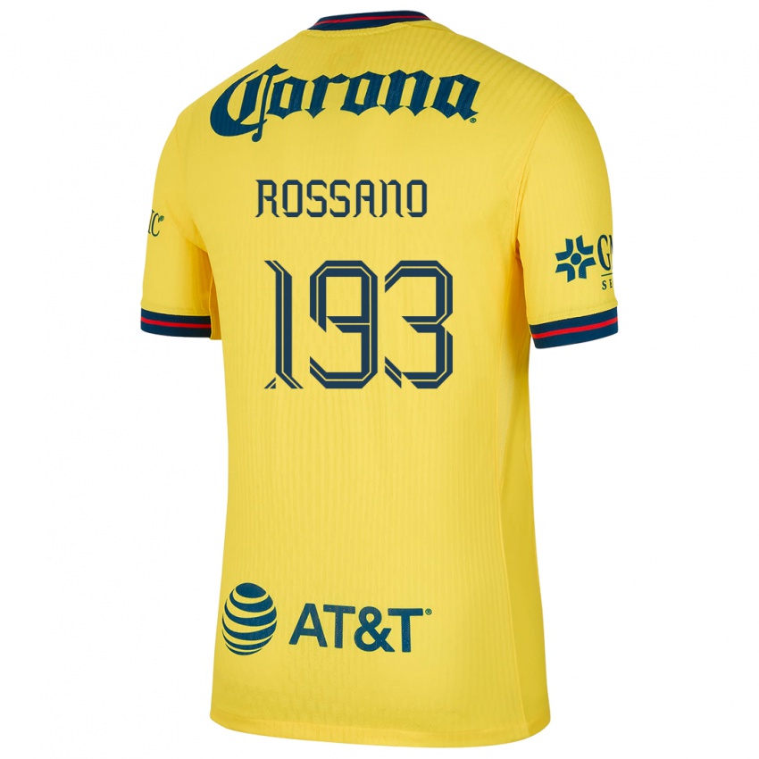 Niño Camiseta Franco Rossano #193 Amarillo Azul 1ª Equipación 2024/25 La Camisa Perú