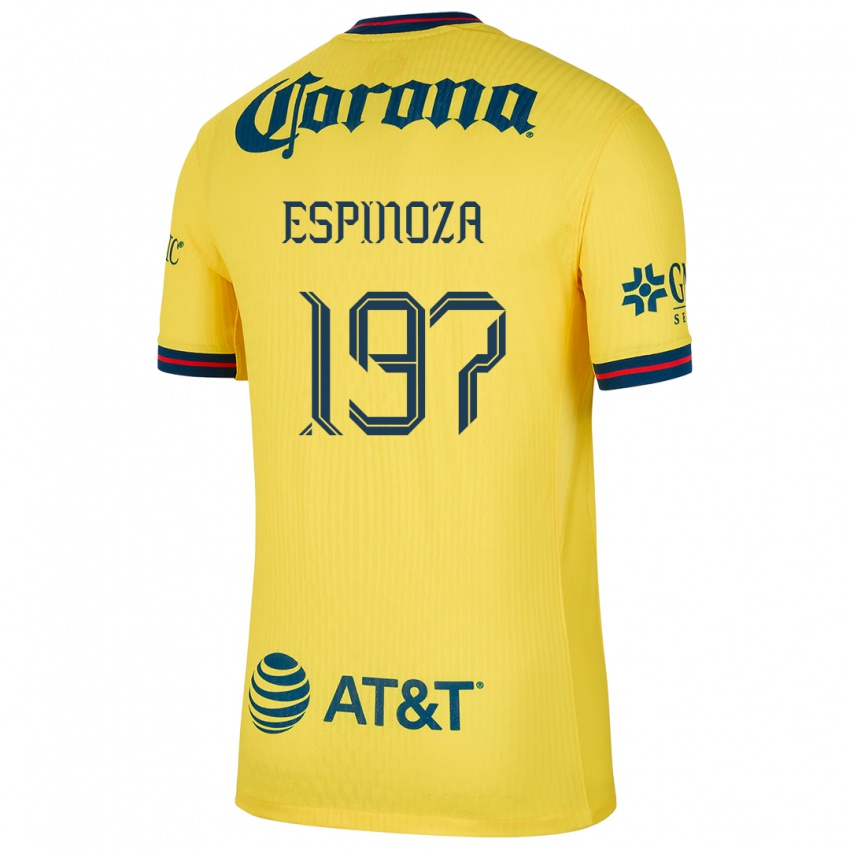 Niño Camiseta Dagoberto Espinoza #197 Amarillo Azul 1ª Equipación 2024/25 La Camisa Perú