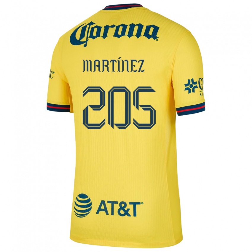 Niño Camiseta Sebastián Martínez #205 Amarillo Azul 1ª Equipación 2024/25 La Camisa Perú