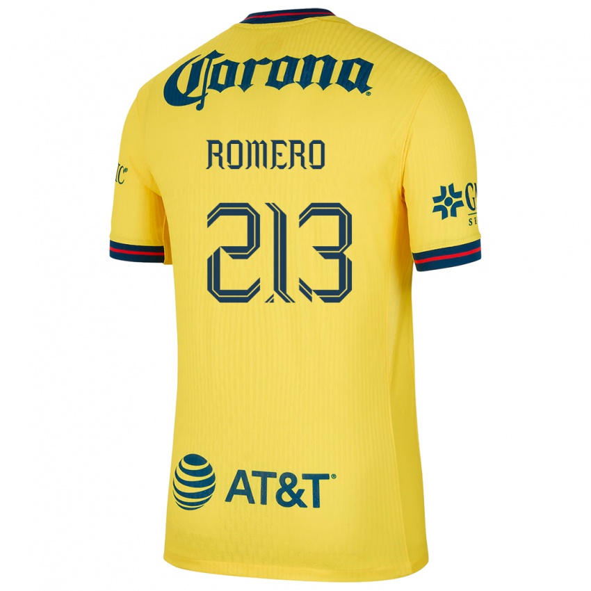 Niño Camiseta Axel Romero #213 Amarillo Azul 1ª Equipación 2024/25 La Camisa Perú