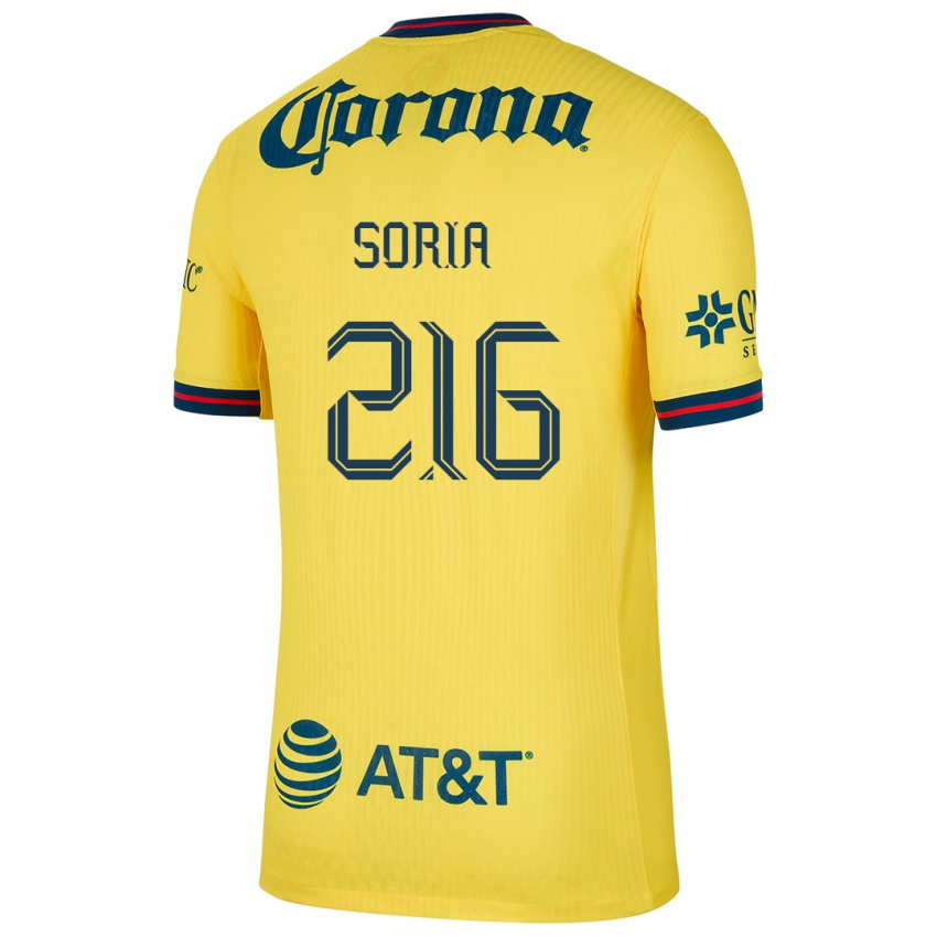 Niño Camiseta Emiliano Soria #216 Amarillo Azul 1ª Equipación 2024/25 La Camisa Perú