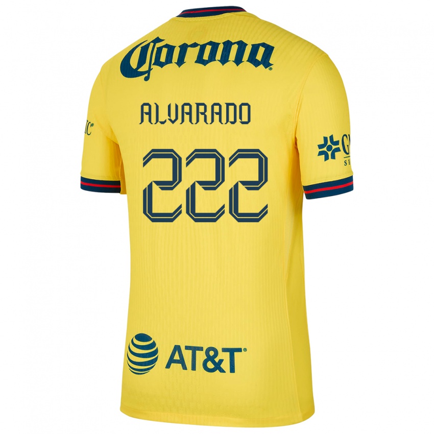 Niño Camiseta Daniel Alvarado #222 Amarillo Azul 1ª Equipación 2024/25 La Camisa Perú