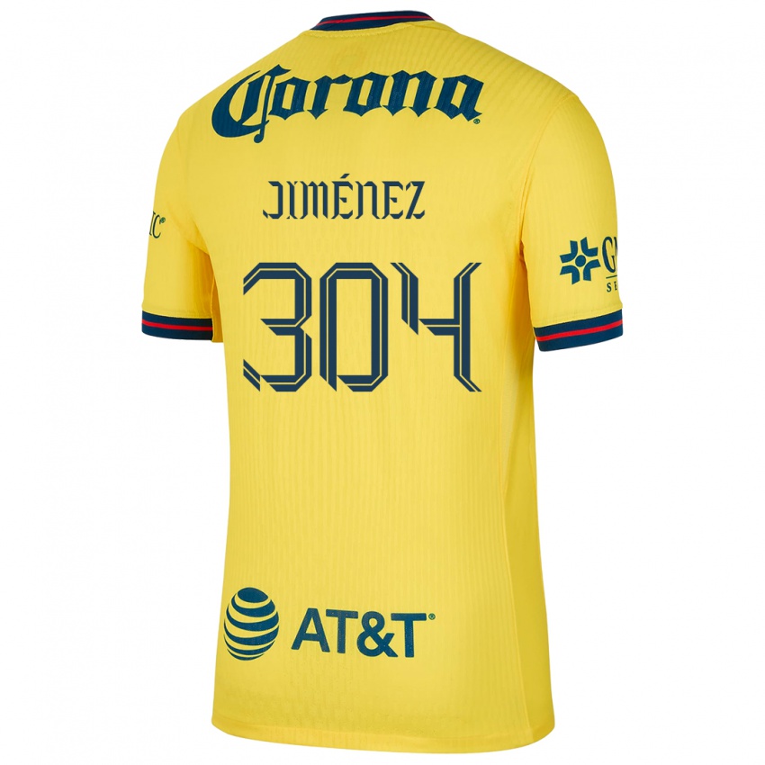 Niño Camiseta Derek Jiménez #304 Amarillo Azul 1ª Equipación 2024/25 La Camisa Perú