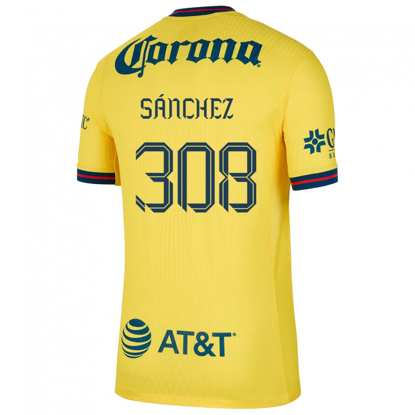 Niño Camiseta Oswaldo Sánchez #308 Amarillo Azul 1ª Equipación 2024/25 La Camisa Perú