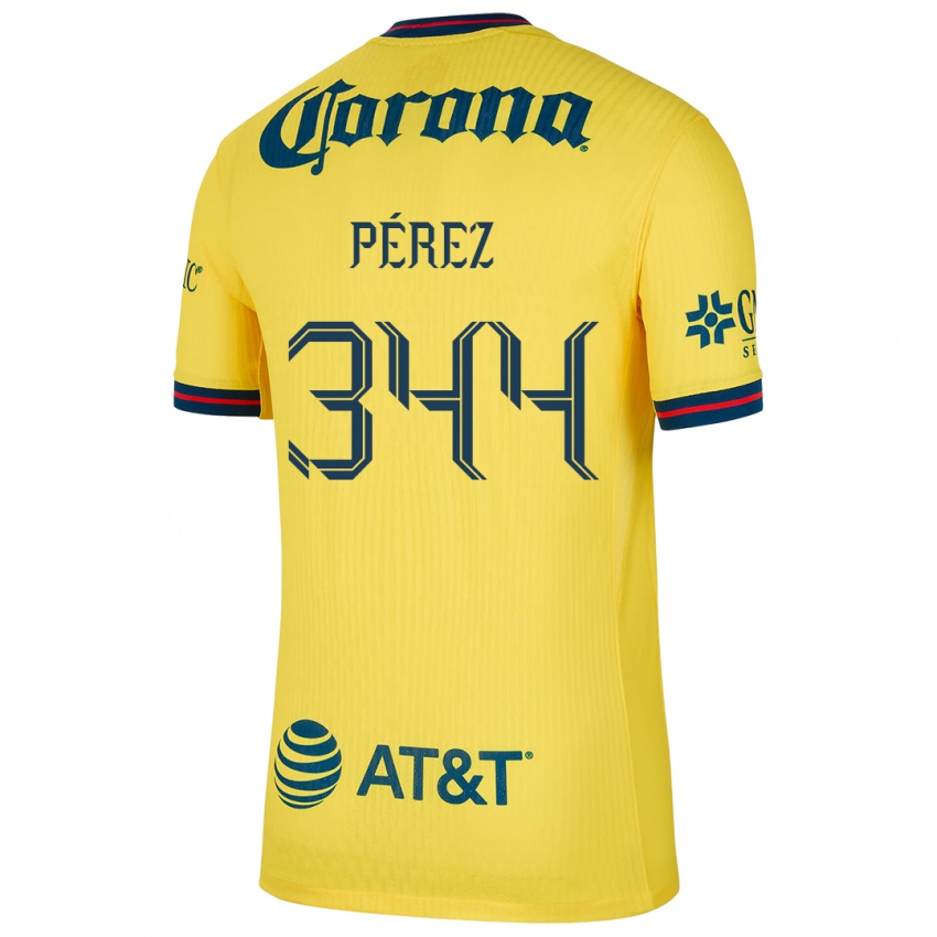 Niño Camiseta Froylan Pérez #344 Amarillo Azul 1ª Equipación 2024/25 La Camisa Perú