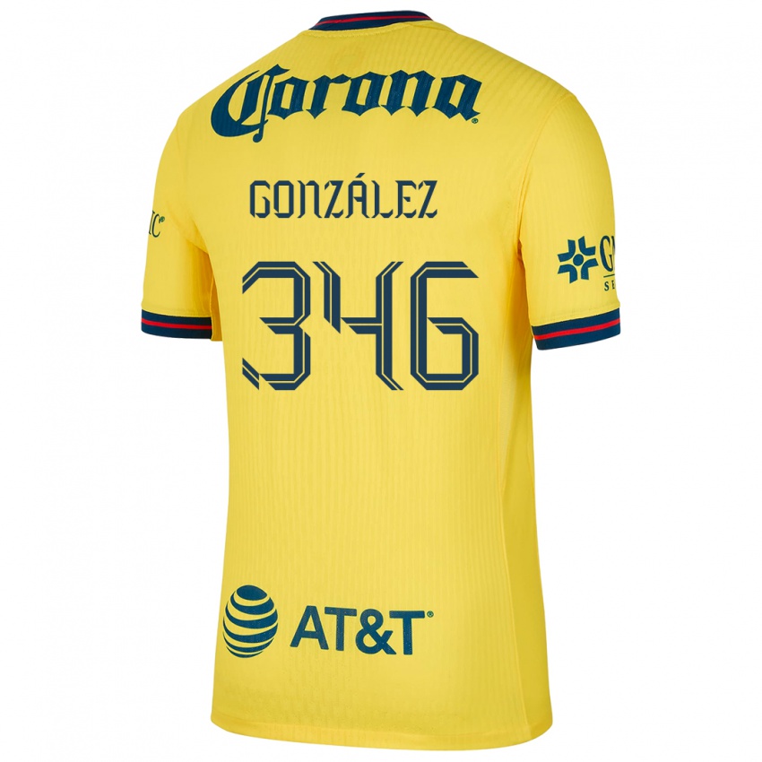 Niño Camiseta Ricardo González #346 Amarillo Azul 1ª Equipación 2024/25 La Camisa Perú