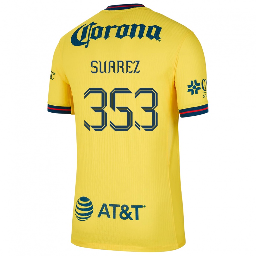 Niño Camiseta Irwin Suarez #353 Amarillo Azul 1ª Equipación 2024/25 La Camisa Perú