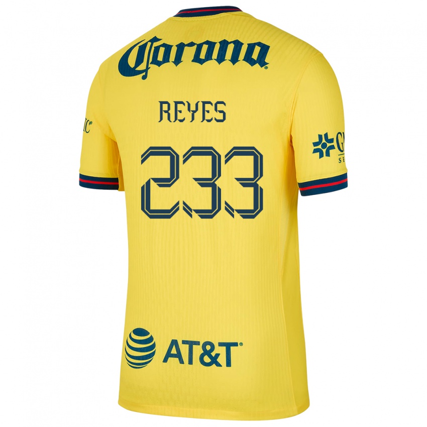 Niño Camiseta Andrés Reyes #233 Amarillo Azul 1ª Equipación 2024/25 La Camisa Perú