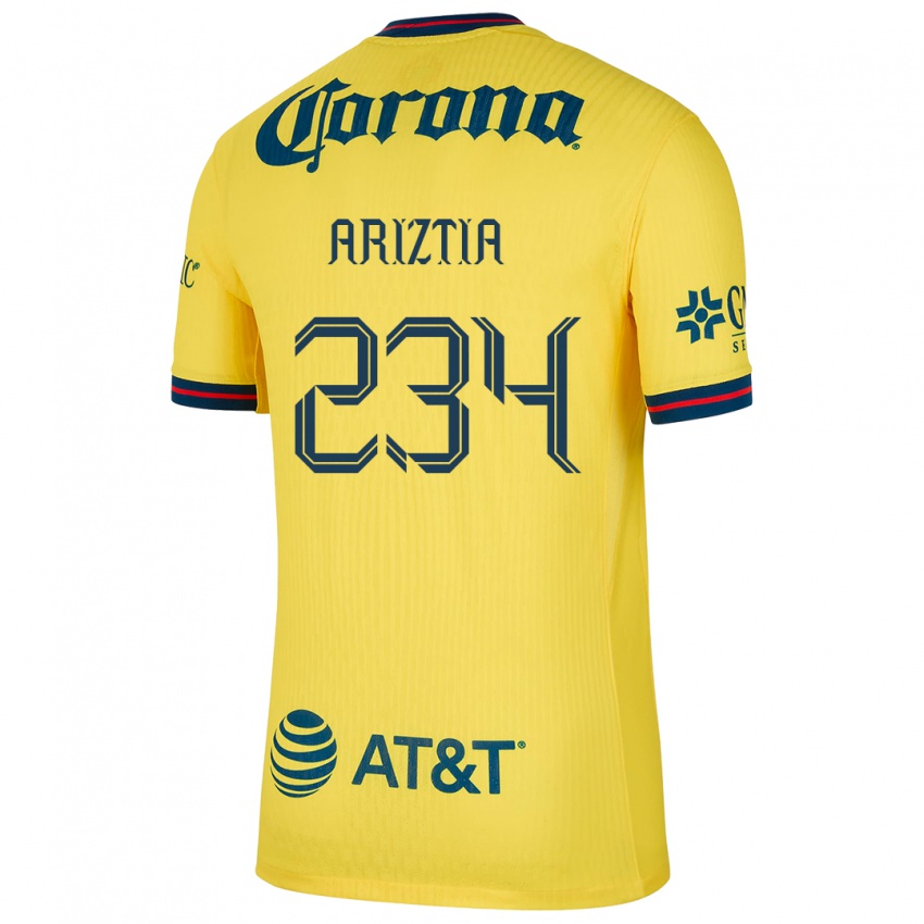 Niño Camiseta Íñigo Ariztia #234 Amarillo Azul 1ª Equipación 2024/25 La Camisa Perú