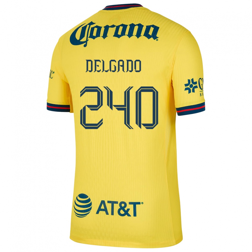 Niño Camiseta Gael Delgado #240 Amarillo Azul 1ª Equipación 2024/25 La Camisa Perú