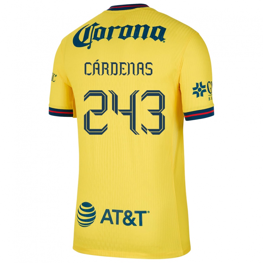 Niño Camiseta Alejandro Cárdenas #243 Amarillo Azul 1ª Equipación 2024/25 La Camisa Perú