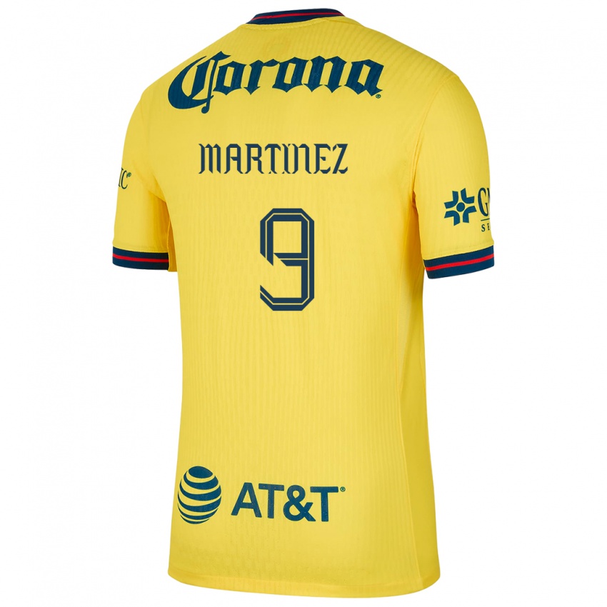 Niño Camiseta Katty Martinez #9 Amarillo Azul 1ª Equipación 2024/25 La Camisa Perú