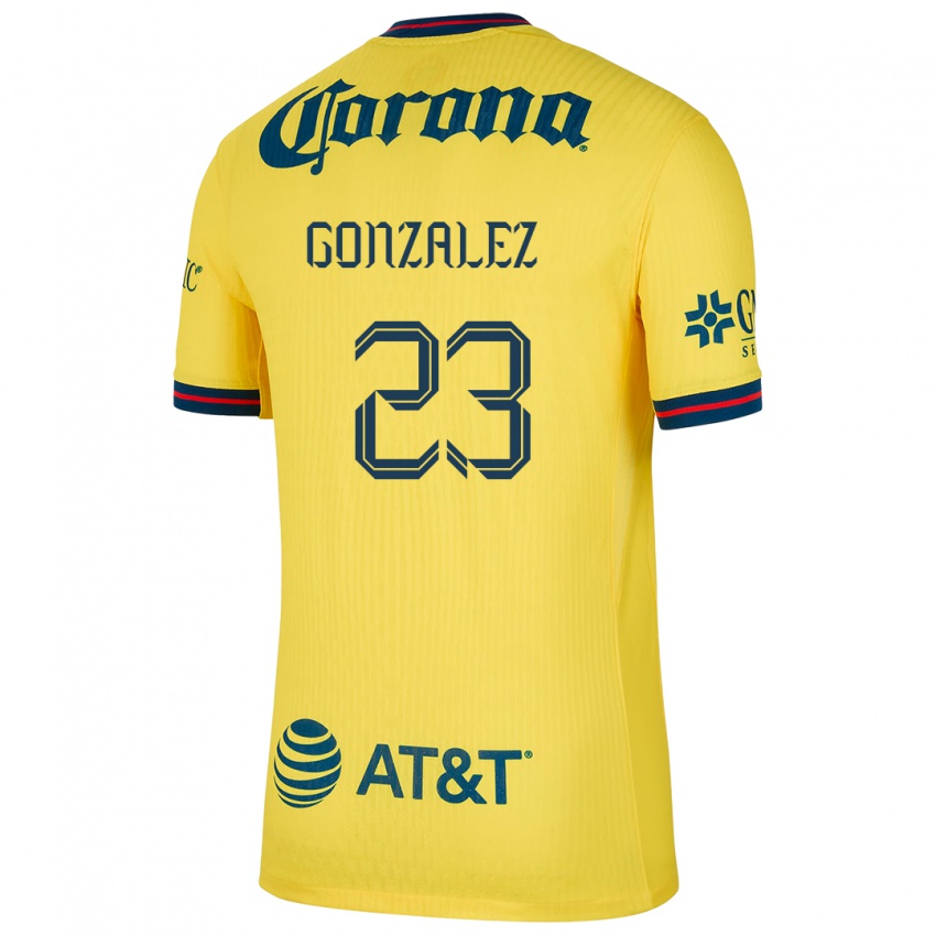 Niño Camiseta Itzel Gonzalez #23 Amarillo Azul 1ª Equipación 2024/25 La Camisa Perú