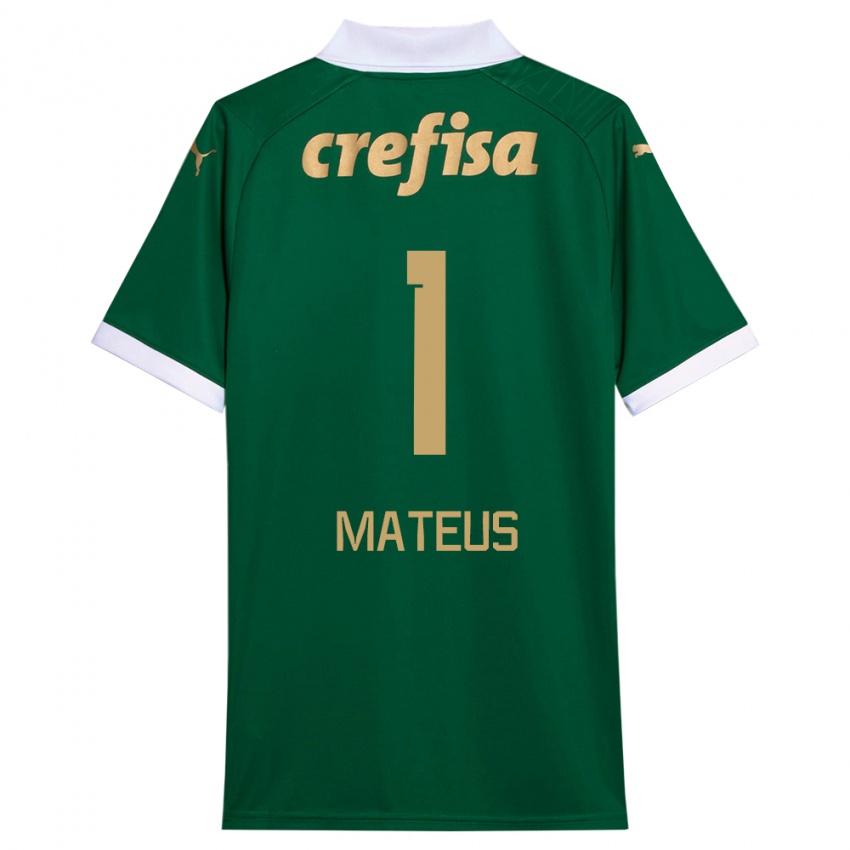 Niño Camiseta Mateus #1 Verde Blanco 1ª Equipación 2024/25 La Camisa Perú