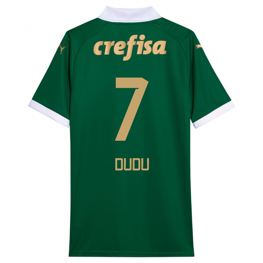 Niño Camiseta Dudu #7 Verde Blanco 1ª Equipación 2024/25 La Camisa Perú