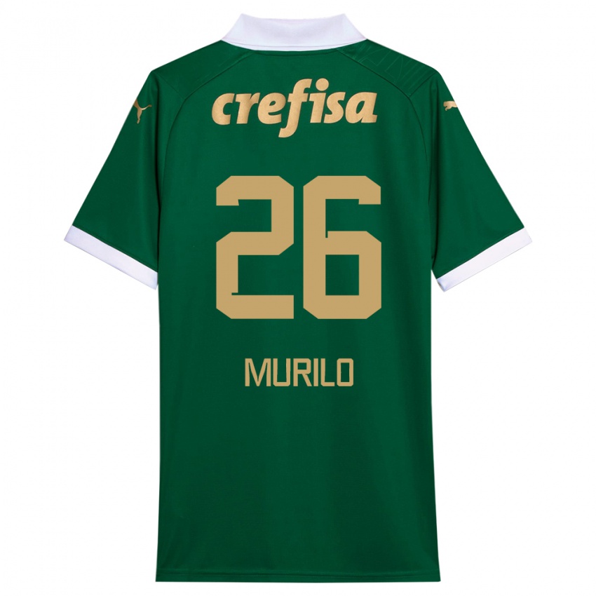 Niño Camiseta Murilo #26 Verde Blanco 1ª Equipación 2024/25 La Camisa Perú