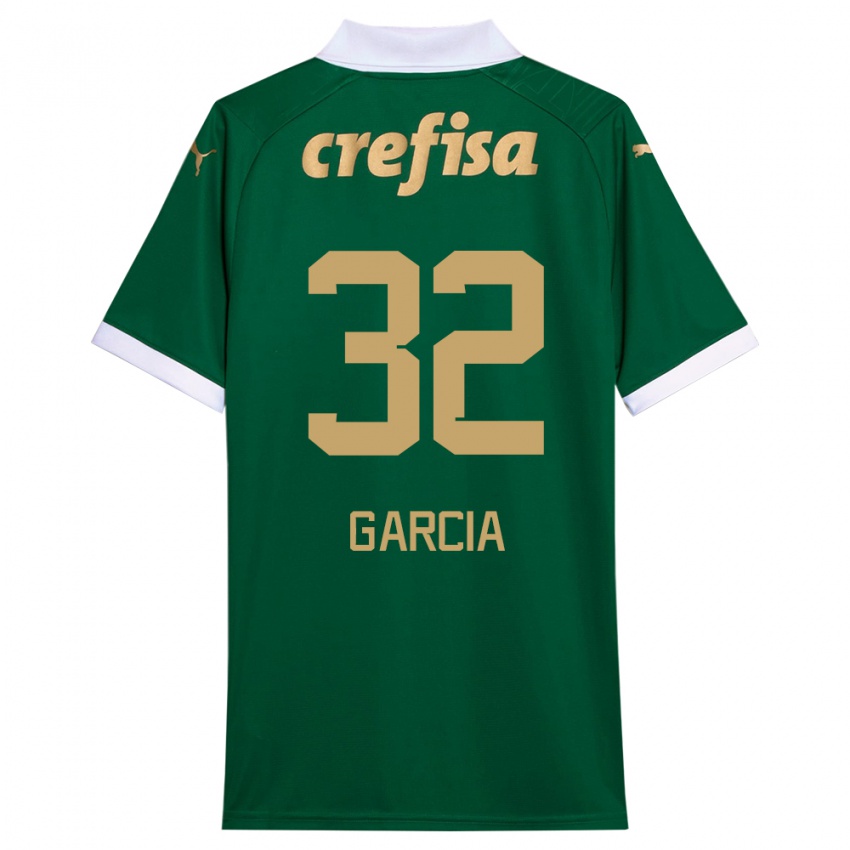 Niño Camiseta Garcia #32 Verde Blanco 1ª Equipación 2024/25 La Camisa Perú