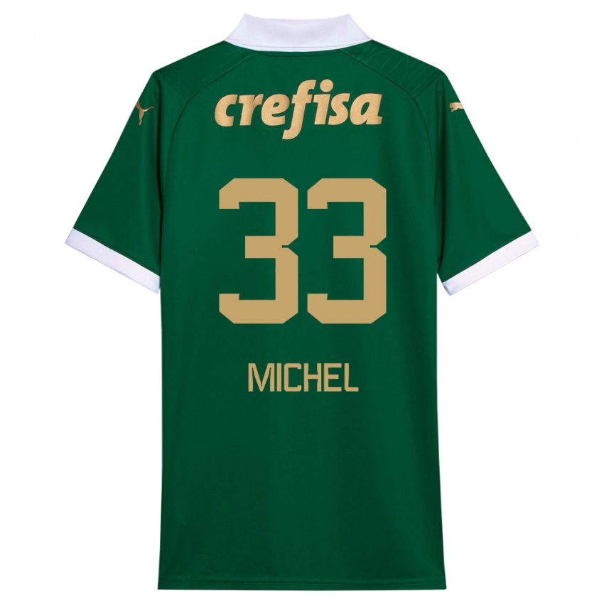 Niño Camiseta Michel #33 Verde Blanco 1ª Equipación 2024/25 La Camisa Perú